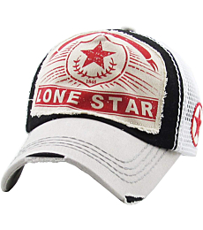 Lonestar Collection Big T Western Dallas Houston Hats Vintage Distressed Baseball Cap Dad Hat Adjustable