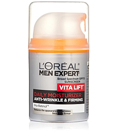 L'Oreal Men Expert Vitalift Anti-Wrinkle & Firming Face Moisturizer with SPF 15 and Pro-Retinol, Face Moisturizer for Men, Beard and Skincare for Men, 1.6 oz