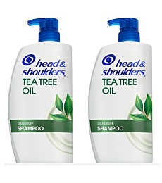 Head & Shoulders Dandruff Shampoo Twin Pack Infused with Tea Tree Oil Hydrate Scalp 32.1 Each Twin Pack, Green, 64.2 Fl Oz