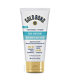Gold Bond Pure Moisture Lotion, 5.5 oz., Ultra-lightweight Daily Body and Face Lotion
