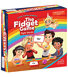 The Fidget Game Learn to Read in Weeks Master 220 High-Frequency Dolch Sight Words Curriculum-Appropriate for Pre-K to Grade 3 - Popping Mats & Dice