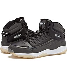 AND1 Pulse 2.0 Men’s Basketball Shoes, Indoor or Outdoor, Street or Court - Black/Dark Grey, 8 Medium