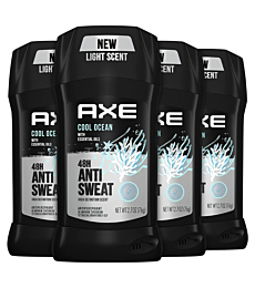 AXE Antiperspirant Deodorant For Men 48 Hour Sweat And Odor Protection For Long Lasting Freshness Cool Ocean Stay Dry For 48H With Men's Deodorant 2.7 oz 4 Count