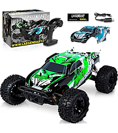 1:10 Scale Brushless RC Cars 65+ km/h Speed - Boys Remote Control Car 4x4 Off Road Monster Truck Electric - All Terrain Waterproof Toys for Kids and Adults -2 Body Shells + Connector for 30+ Mins Play