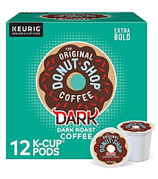 The Original Donut Shop Dark, Single-Serve Keurig K-Cup Pods, Dark Roast Coffee Pods, 72 Count
