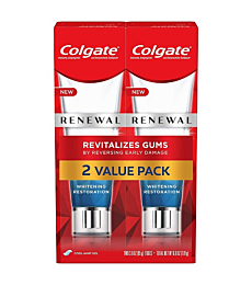Colgate Renewal Gum Toothpaste for Gum Health, Teeth Whitening Restoration, Cool Mint Gel - 3 ounce (2 Pack)