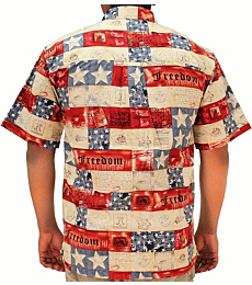 American Summer Patriotic Hawaiian Shirt (XXLarge, Multi)