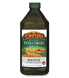 Pompeian Smooth Extra Virgin Olive Oil, First Cold Pressed, Mild and Delicate Flavor, Perfect for Sauteing and Stir-Frying, Naturally Gluten Free, Non-Allergenic, Non-GMO, 68 Fl Oz (Pack of 1)