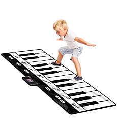 Click N' Play Kids Piano Mat with 24 Keys, 4 Unique Play Modes, 8 Musical Instrument Sounds | Music Mat Keyboard Toys | Musical Toys for Kids | Floor Piano Pad Gift for Toddlers and Kids Ages 3-5