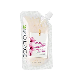 BIOLAGE Color Last Deep Treatment Pack | Mutli-Use Hair Mask That Helps Maintain Hair Color | With Orchid & Apricot Seeds |Vegan & Paraben-Free | For Color Treated Hair | 3.4 Fl Oz (Pack of 1)