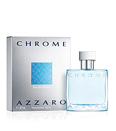 Azzaro Chrome Eau de Toilette — Mens Cologne — Citrus, Aquatic & Woody Fragrance