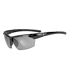 Tifosi Jet 0210400270 Wrap Sunglasses,Gloss Black Frame/Smoke Lens,One Size