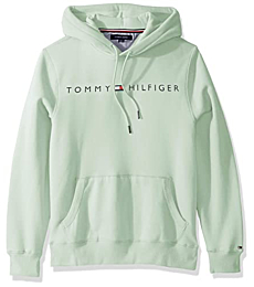 Tommy Hilfiger mens Logo Hooded Sweatshirt, Ambrosia, Medium US