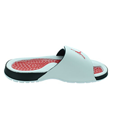 Nike Men's Jordan Hydro V Retro 555501 101 White Fire Red Black Sandal (Men's 12, White Fire Red Black)