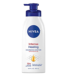 NIVEA Intense Healing Body Lotion, 72 Hour Moisture for Dry to Very Dry Skin, Body Lotion for Dry Skin, 16.9 Fl Oz Pump Bottle