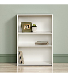 Sauder Beginnings 3-Shelf Bookcase, Soft White finish