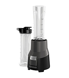 BLACK+DECKER FusionBlade Personal Blender with Two 20oz Personal Blending Jars, Gray, PB1002G