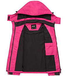 Diamond Candy Waterproof Rain Jacket Women Lightweight Outdoor Raincoat Hooded for Hiking Hot Pink S