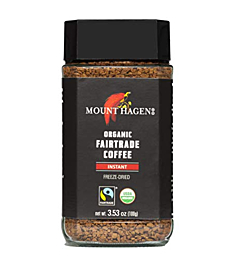 Mount Hagen Organic Fair Trade Freeze Dried Instant Coffee 3.53 oz Kosher Award-Winning Single-Origin 100% Arabica