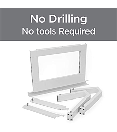 Top Shelf TSB-2438 Universal Heavy Duty Window Air Conditioner AC Support Bracket -Holds Up to 200 lbs., No Drilling or Tools Required, White