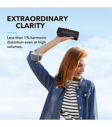Upgraded, Anker Soundcore Bluetooth Speaker with IPX5 Waterproof, Stereo Sound, 24H Playtime, Portable Wireless Speaker for iPhone, Samsung and More