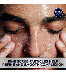 NIVEA MEN Maximum Hydration Deep Cleaning Face Scrub With Aloe Vera, 3 Pack of 4.4 Oz Tubes