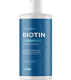 Biotin Hair Shampoo for Thinning Hair - Volumizing Biotin Shampoo for Men and Womens Dry Damaged Hair - Sulfate Free Shampoo with Biotin and Moisturizing Essential Oils over 95% Natural Derived