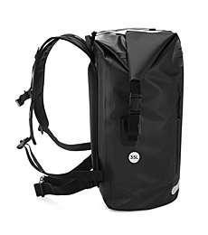 Earth Pak Waterproof Backpack: 35L / 55L Heavy Duty Roll-Top Closure with Easy Access Front-Zippered Pocket and Cushioned Padded Back Panel for Comfort with IPX8 Waterproof Phone Case