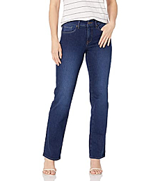 NYDJ Womens Petite Size Marilyn Straight Leg Jeans, Cooper, 6P