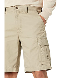 Amazon Essentials Men's Classic-Fit 10” Cargo Short, Dark Khaki, 36
