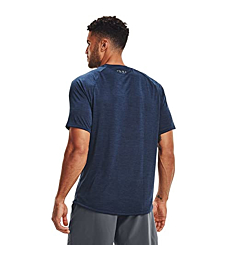 Under Armour Mens Tech 2.0 V-Neck Short-Sleeve T-Shirt , Academy Blue (408)/Steel , 4X-Large