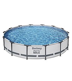 Bestway 56597E Steel Pro MAX Ground Frame Pools, 14' x 33", Grey
