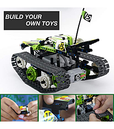 BIRANCO. Remote Control Car Building Kit - RC Tracked Racer 3 in 1 Building Set, Fun, Educational, Learning, STEM Toys, Best Gift for Kids Age 8-12, 14 Year Old Boys and Girls (353pcs)