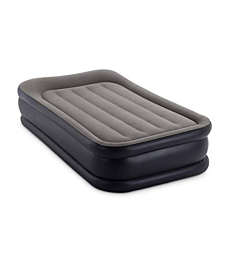 Intex Dura-Beam Series Deluxe Pillow Rest Raised Airbed with Internal Pump & Built-in Pillow, Twin
