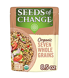 SEEDS OF CHANGE Organic Seven Whole Grains Rice Blend, Microwaveable Ready to Heat, 8.5 Ounces (Pack of 6)