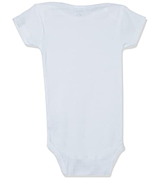 Gerber Baby 8-Pack Short Sleeve Onesies Bodysuits, Solid White, Preemie