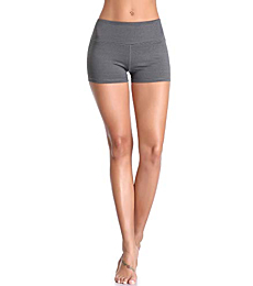 CADMUS Women's Stretch Fitness Running Shorts with Pocket,3 Pack,05,Black,Grey,Blue,X-Large