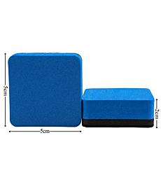 Dry Erase Erasers, EAONE 40 Pack Whiteboard Eraser Magnetic Dry Eraser Bulk Mini Chalkboard Erasers Education Craft Supplies Classroom Decor Essentials for Teachers Elementary Home Office- Blue