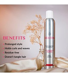 Kerotin Hairspray - Flexible Hold & Volume with Provitamin B5 - Heat Protectant, Frizz Ease, Weightless Hair Spray