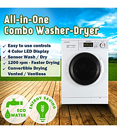Equator Version 2 Pro 24" Combo Washer Dryer White Winterize+Quiet