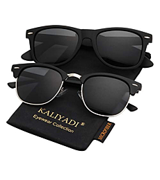 Polarized Sunglasses for Men and Women Semi-Rimless Frame Driving Sun glasses 100% UV Blocking