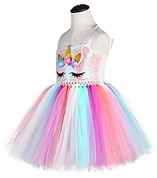Tutu Dreams Halloween Unicorn Costume for Girls Dress Up Clothes Gifts Fashion Unicorn Dresses Birthday Party Decorations (Sequin Unicorn, 1-2T)
