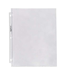 Amazon Basics Clear Sheet Protectors for 3 Ring Binder, 8.5 x 11 Inch, 100-Pack