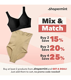 SHAPERMINT Compression Wirefree Support Bra for Women Small to Plus Size Everyday Wear, Exercise and Offers Back Support Nude