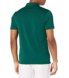 Amazon Essentials Men's Slim-Fit Quick-Dry Golf Polo Shirt, Forest Green, Large