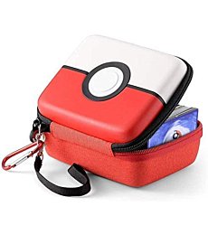tombert Carrying case for PTCG Trading Cards, Gifts for Boys, Hard-Shell Storage Box fits Magic MTG Cards and PTCG, Holds 400+ Cards… (Red)