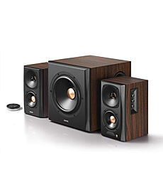 Edifier S360DB Bookshelf Speaker with Wireless Subwoofer, 2.1 Speaker System, Bluetooth v4.1 AptX Wireless Sound, for Computer Rooms, Living Rooms, and Dens