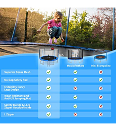 Kangaroo Hoppers 14 FT Trampoline with Safety Enclosure Net, Basketball Hoop and Ladder -2022 Upgraded Kids Basketball Hoop Trampoline -TUV & ASTM Tested (PINK-14FT)