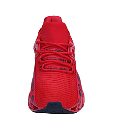 UMYOGO Women's Lightweight Casual Walking Athletic Shoes Breathable Mesh Work Slip-on Sneake Red