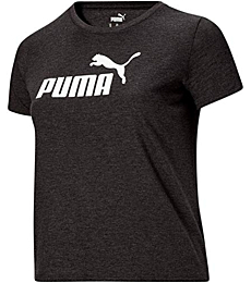PUMA Women's Plus Size Essentials Tee, Dark Gray Heather, 2X